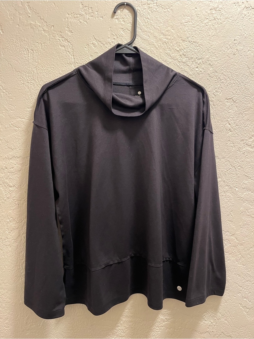 Apana Black Turtleneck Athleisure Tunic